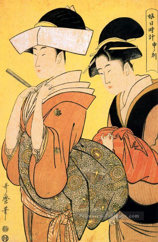 l’heure du ramin Kitagawa Utamaro ukiyo e Bijin GA Peintures à l'huile